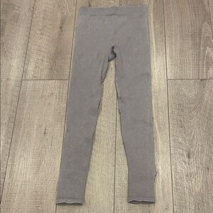 Zara Limitless Contour Collection  Dark Grey Charcoal Ribbed Seamless  Leggings